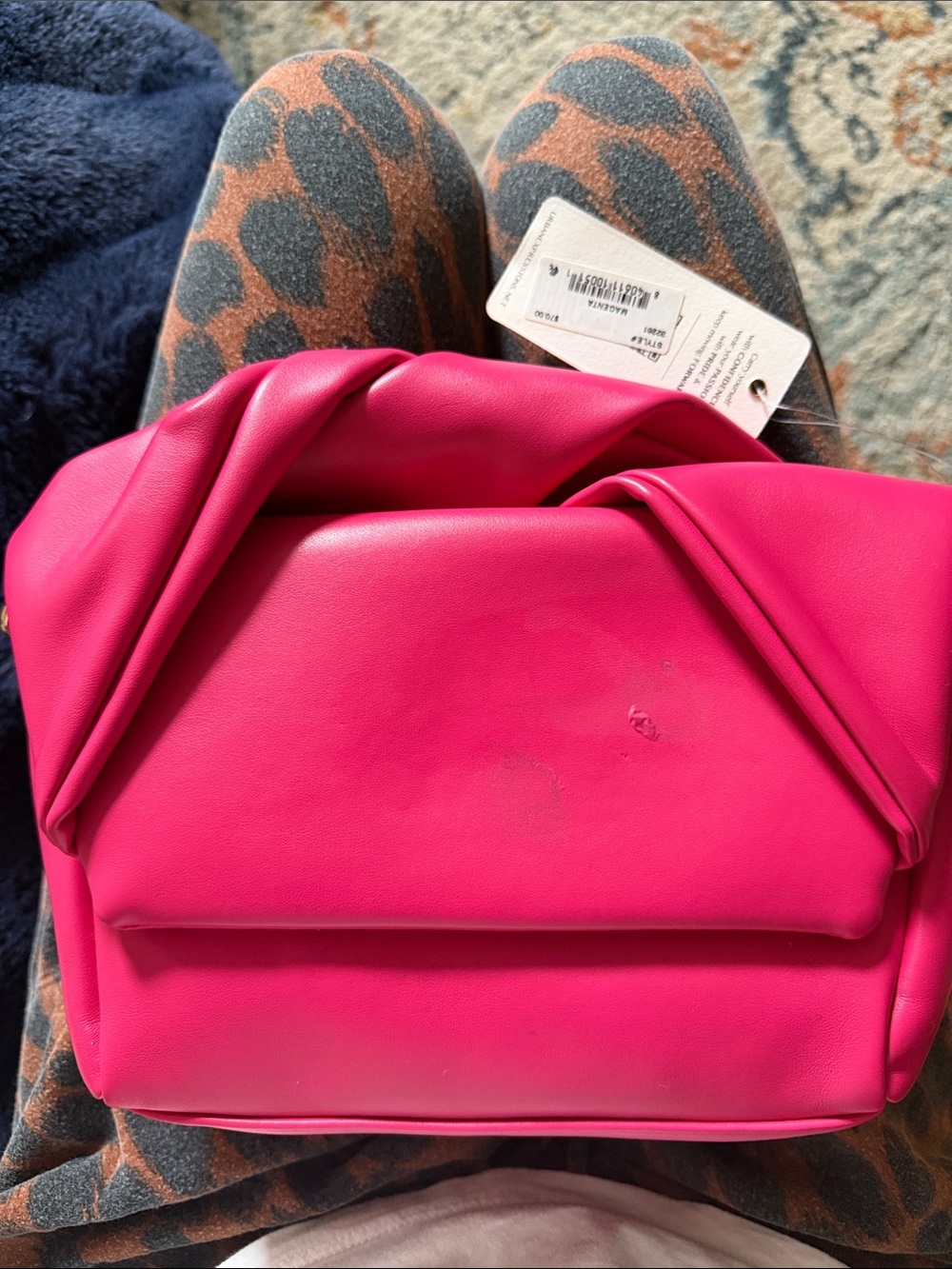 Urban Expressions Hot Pink Folded-Top Shoulder Bag